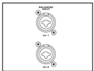 BALANCED INPUT CH 1 CH 2