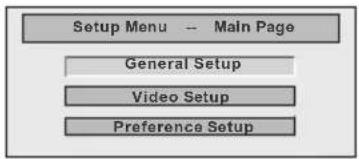 Trevi TW 7005 - Setup menu operation - 1