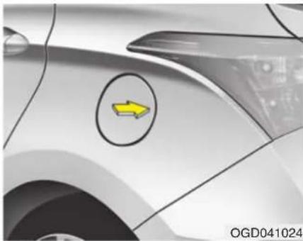 HYUNDAI Elantra GT (2016) - VOLET DU RÉSERVOIR DE CARBURANT - 1
