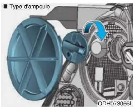 ■ Type d'ampoule ODH073066L