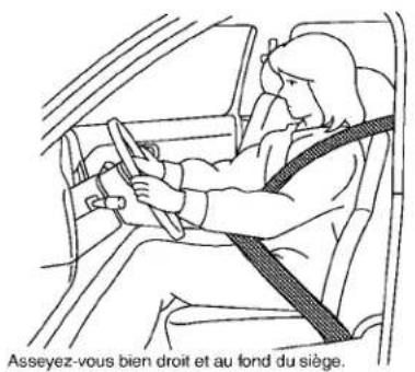 Asseyez-vous bien droit et au fond du siège.