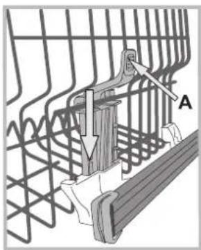 HOTPOINT LTF 11T123 EU - The height of the upper rack should be adjusted WHEN THE RACK IS EMPTY. - 1