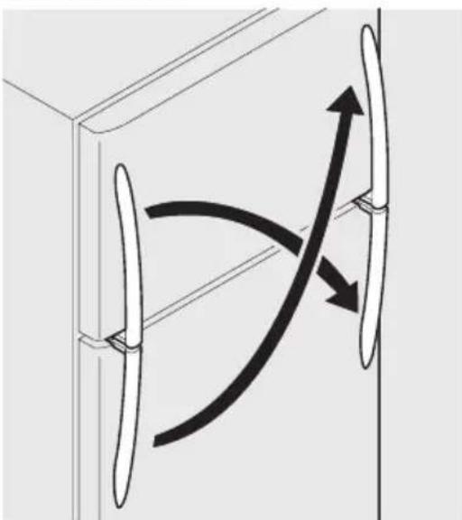 FRIGIDAIRE FFTR1715LB - Pour inverser les poignées de la porte du réfrigérateur/congélateur : - 1