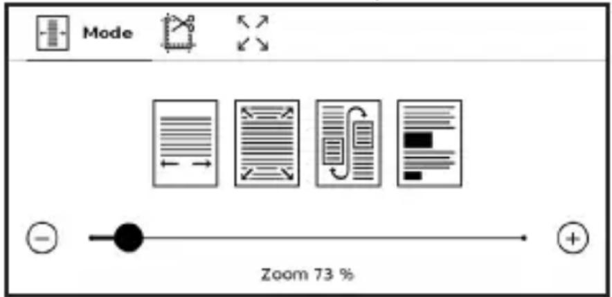 Mode Zoom 73 %