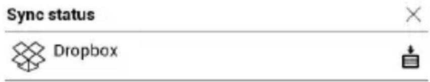 Sync status Dropbox