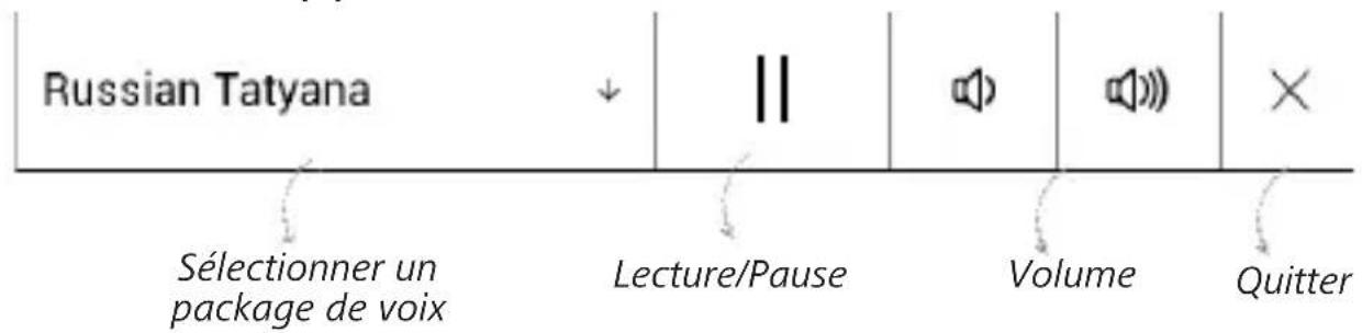 Russian Tatyana Sélectionner un package de voix ↓ || Lecture/Pause Volume × Quitter