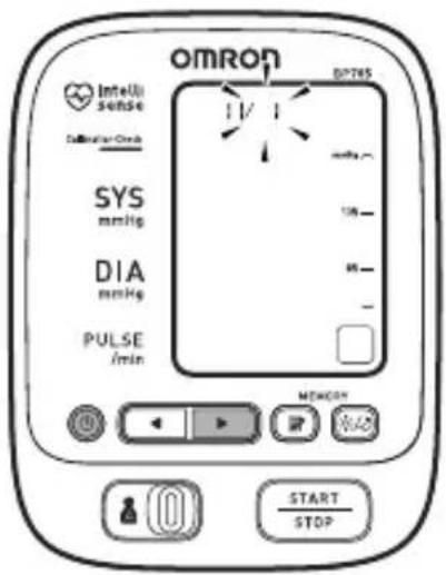 OMRON DIPTES Intellu sense Sallbladder Check SYS mmHg DIA mmHg PULSE /min MEMORY START STOP