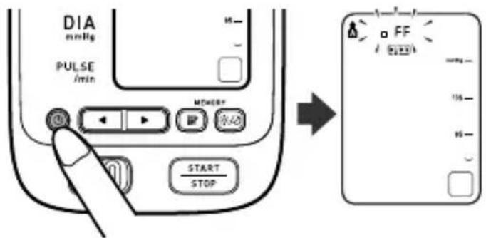 DIA mmHg PULSE /min M2000 START STOP FF 116- 95- →