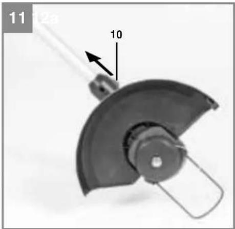 Mechanical component with labeled parts (10 and 11), no readable text or symbols beyond labels