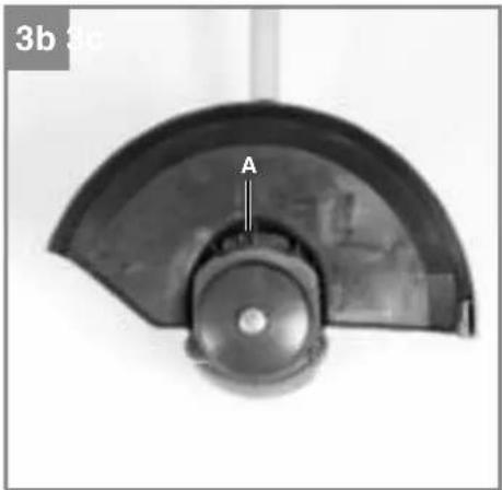 Close-up of a mechanical component with labeled section A, no readable text or symbols beyond label