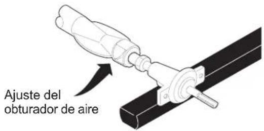 Ajuste del obturador de aire