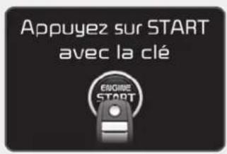 Appuyez sur START avec la clé