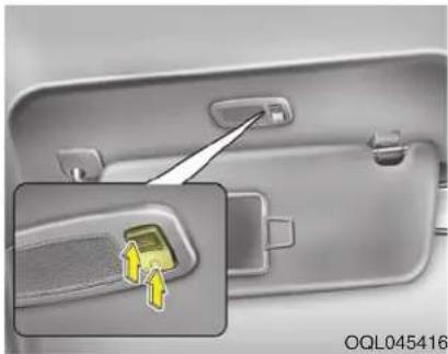 KIA Sportage (2017) - Lampe de miroir de courtoisie (si équipé) - 1