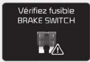 Vérifiez fusible BRAKE SWITCH