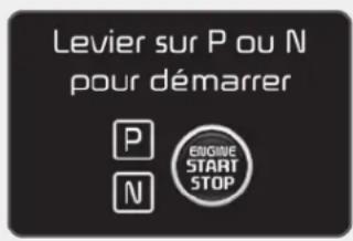 Levier sur P ou N pour démarrer P N EUGUIRE START STOP