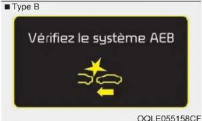■ Type B Vérifiez le système AEB OQLE055158CF