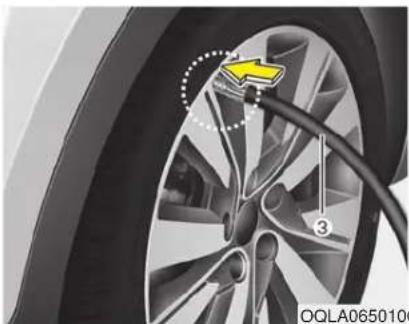 KIA Sportage (2017) - Utilisation de la trousse de réparation des pneus - 3