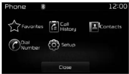 Phone 12:00 Favorites Call History iContacts Dial Number Setup Close