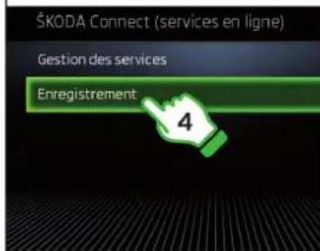 SKODA Connect (services en ligne) Gestion des services Enregistrement 4