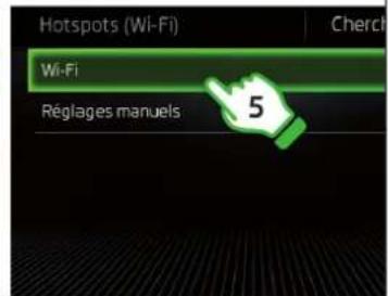 Hotspots (Wi-Fi) Wi-Fi Réglages manuels 5
