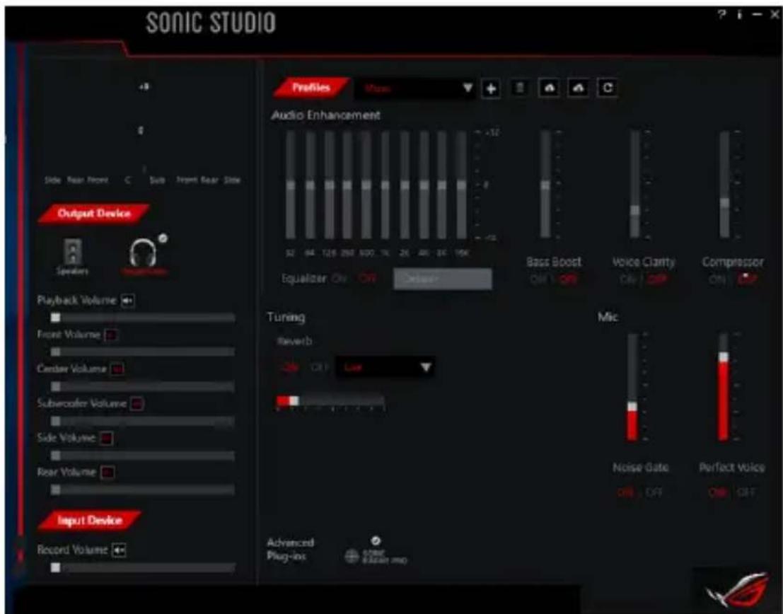 ASUS ROG Centurion - Informacje ogólne o oprogramowaniu ROG Sonic Studio - 1