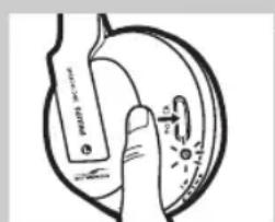 Diagram showing a hand pressing down on a curved object with labeled parts and directional arrows