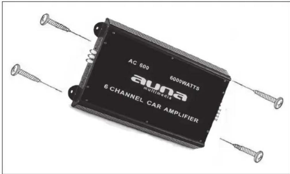 AC 600 6000WATTS auna multimedia 6 CHANNEL CAR AMPLIFIER