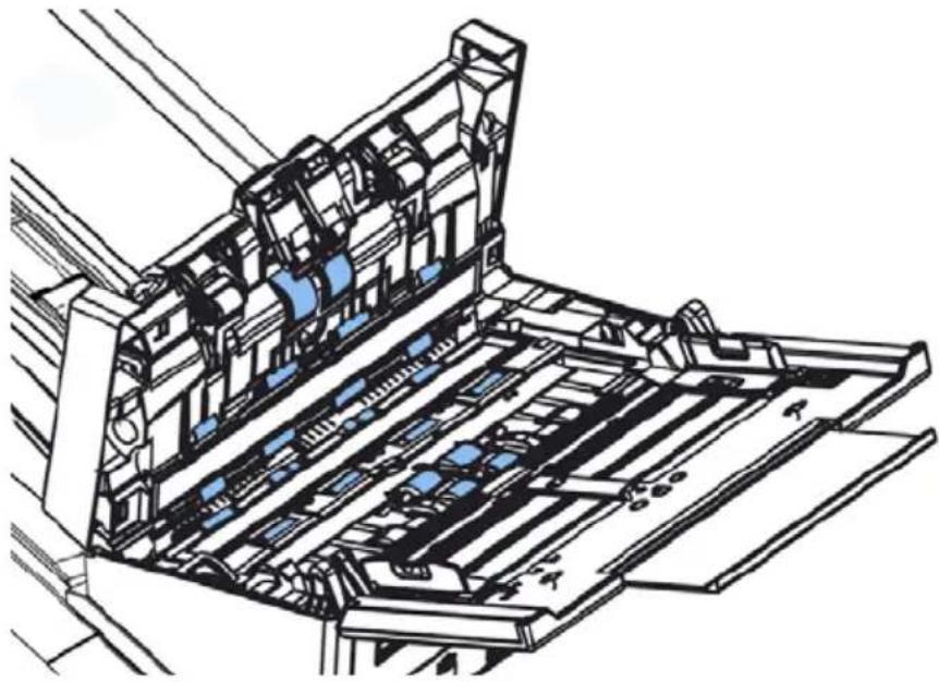 Technical line drawing of a mechanical assembly with internal components (no text or symbols)