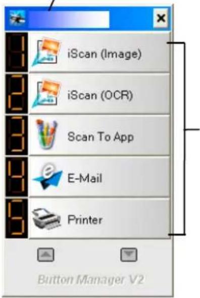 iScan (Image) iScan (OCR) Scan To App E-Mail Printer Button Manager V2