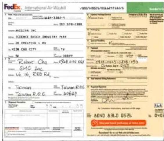 FedEx International Air Wayhill 2015/0025/00162471842/5 Sedan's 6 Name: Puehanna and Suaan Email: Anvision Inc. Contact Number: 1139-3386-5 Address: 103 578-2388 www.ansvision.com www. science based industry park 20. CREATION L.P. www.chiu city www.chu Robert Chu ~0928 019 09/ SMC Inc We. 16, R&D Rd…