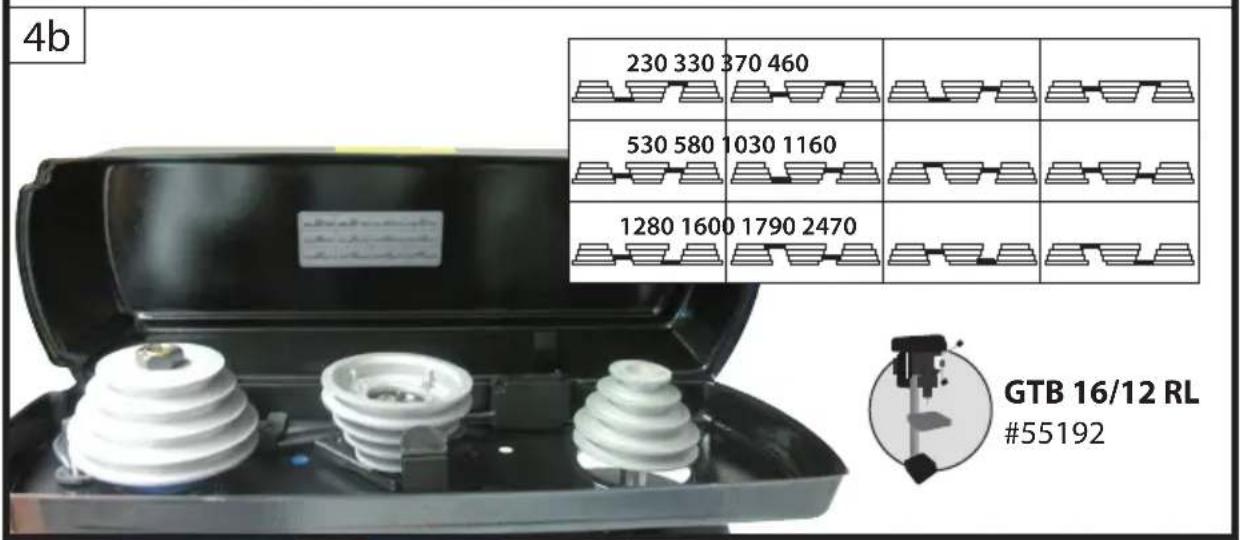 4b 230 330 370 460 530 580 1030 1160 1280 1600 1790 2470 GTB 16/12 RL #55192
