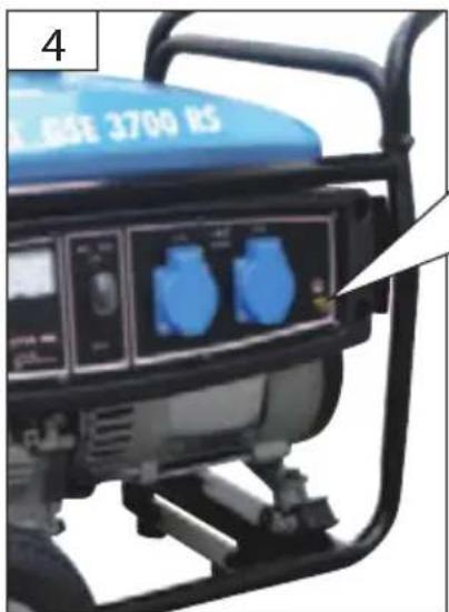 Close-up of a blue industrial power supply unit (no visible text or symbols on the device body)