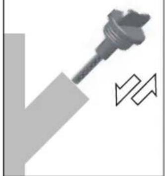 Pure diagram of a mechanical component with no text, numbers, or symbols