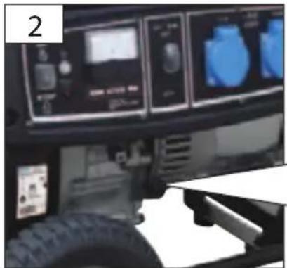 Interior view of a vehicle's front suspension system showing camera, display screens, and tire (no visible text or symbols)