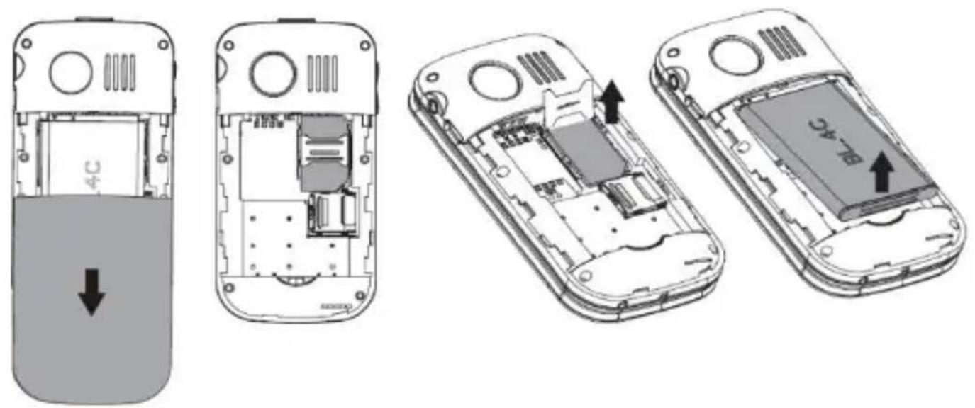 TELEFUNKEN Cosi TM200RE - Installation de la carte SIM et de la batterie - 1