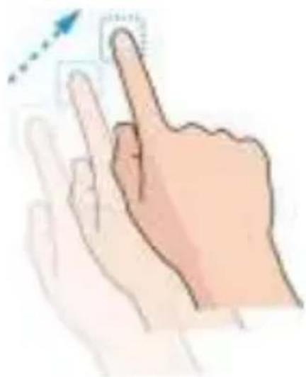 Illustration of a hand pointing at a square button with an arrow, no text or symbols present