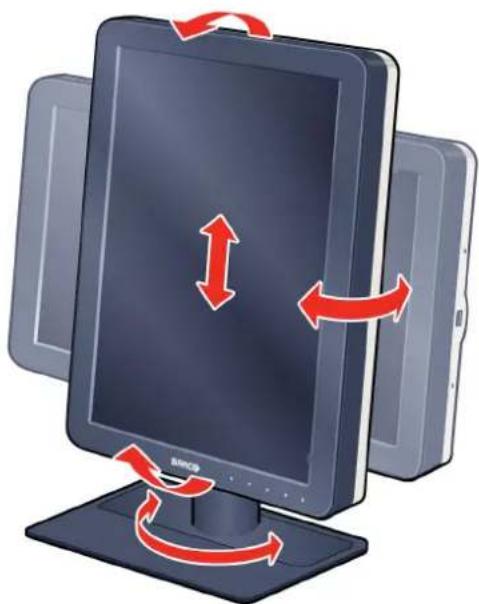 Barco Nio 5MP LED (MDNG-5221) - Pour régler la position de l'écran - 1