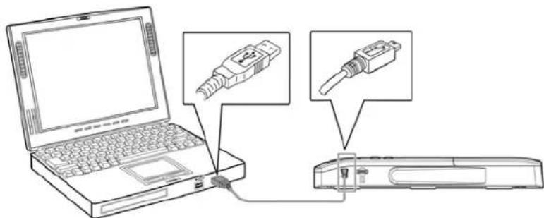 Diagram showing a laptop connected to a router via cable, with two labeled connectors and a separate device.