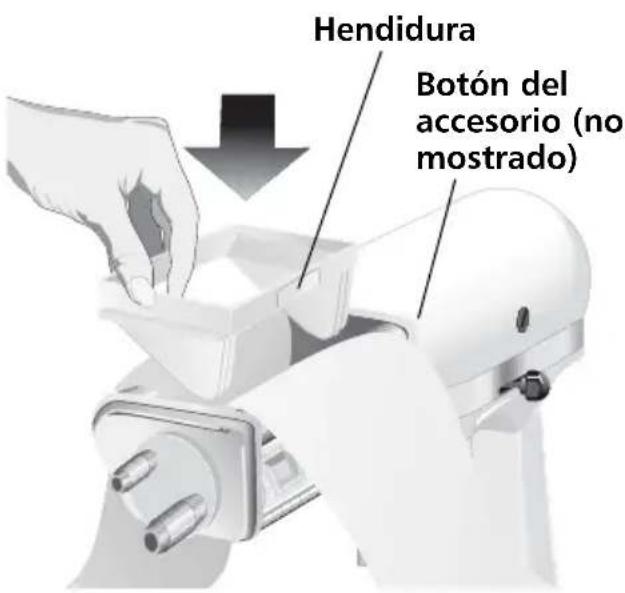Hendidura Botón del accesorio (no mostrado)