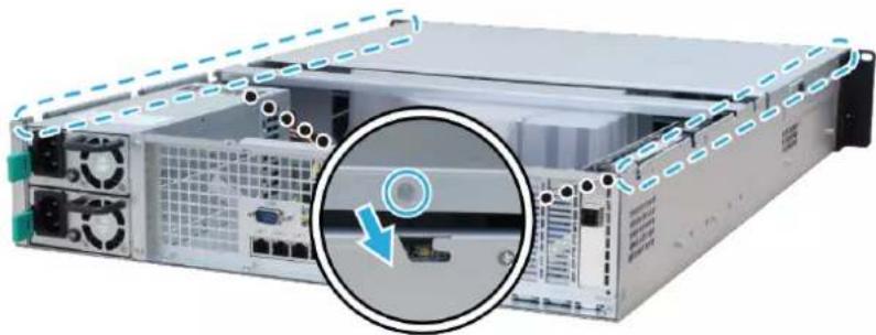 SYNOLOGY RackStation RS18017xs+ - Pour installer le module de RAM : - 3
