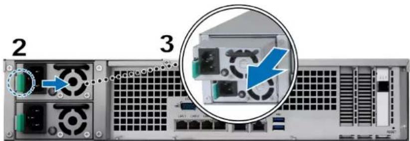 SYNOLOGY RackStation RS18017xs+ - Remplacement d'une PSU défaillante - 1