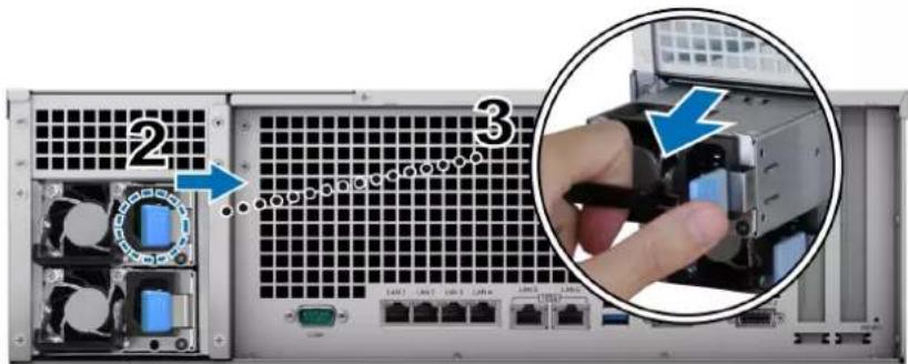 SYNOLOGY RackStation RS4017xs+ - Remplacement d'une PSU défaillante - 1