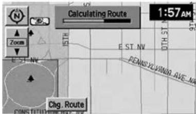 Calculating Route 1:57 AM Zoom E ST. NV E E ST. NV PENNSYLVANING AVE_NA Chg. Route CONSULTURE LINE AV