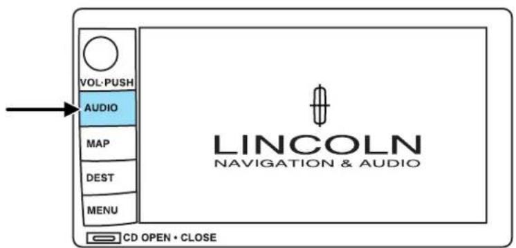 VOL-PUSH AUDIO MAP DEST MENU CD OPEN • CLOSE LINCOLN NAVIGATION & AUDIO