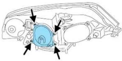 Lincoln LS (2004) - Replacing headlamp bulbs - lowbeam - 1