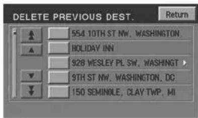 DELETE PREVIOUS DEST. Return 554 10TH ST NW, WASHINGTON. HOLIDAY INN 928 WESLEV PL SW, WASHINGTON 9TH ST NW, WASHINGTON, DC 150 SEMINOLE, CLAY TWP, MI