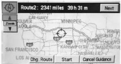 Route2: 2341 miles 39 h 31 m Next Zoom CUVEER MINNIEP SAN FRANCISCO CHG. Route Start Cancel Guidance