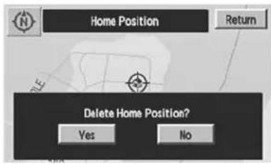 Home Position Return Delete Home Position? Yes No