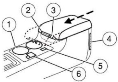 Diagram of a sewing machine with numbered parts for identification and assembly