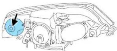 Lincoln LS (2004) - Replacing front parking lamp/turn signal lamp bulbs - 1